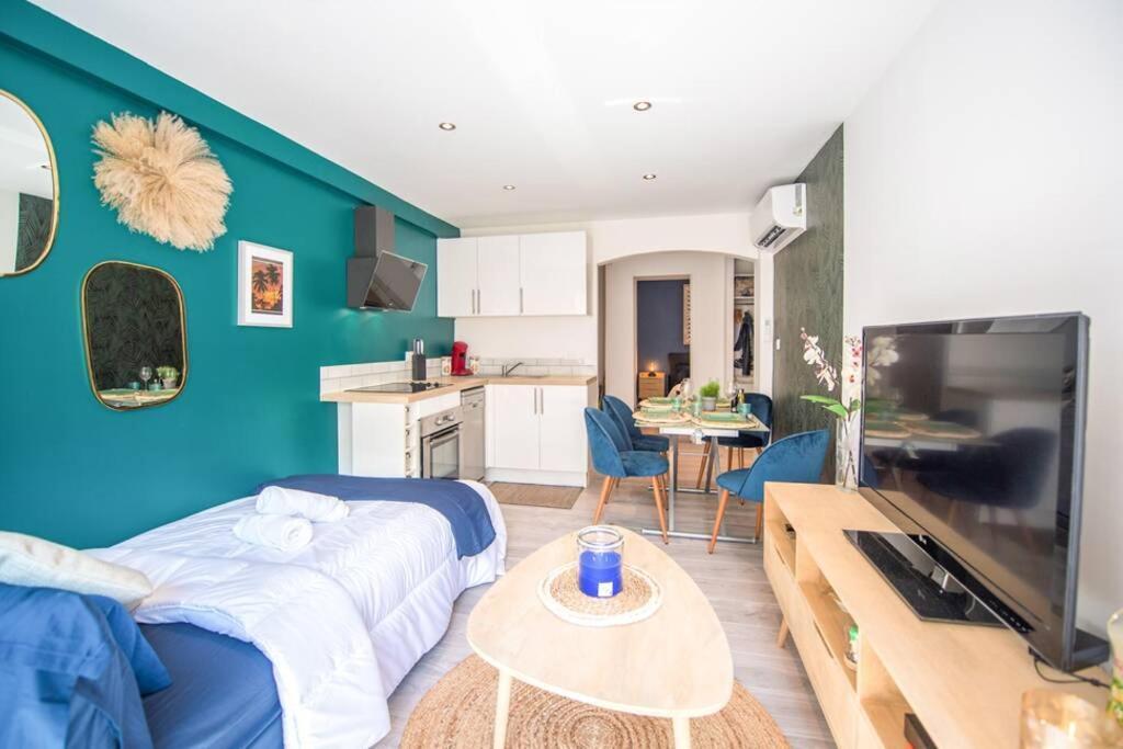4 Couchages Climatise Direct Plage Wifi Parking Antibes Exterior foto